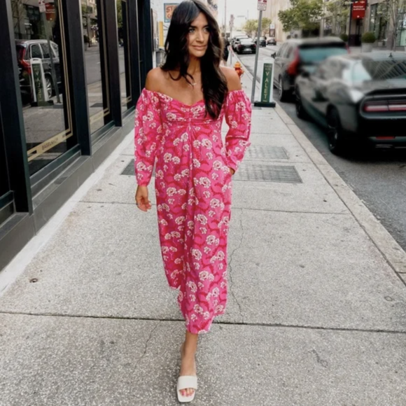 Off The Shoulder Floral Dresses